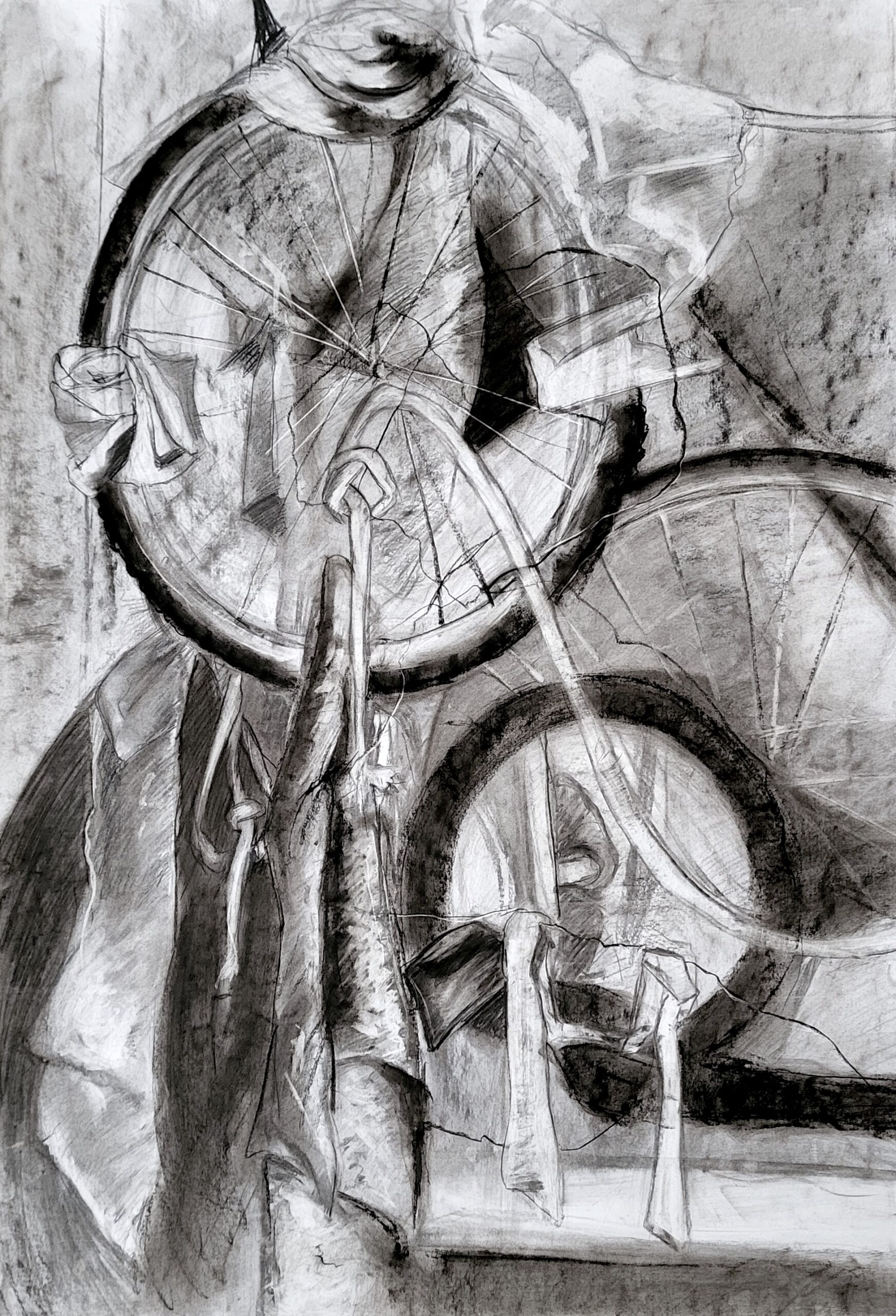 Martwa natura - węgiel - praca ucznia RA