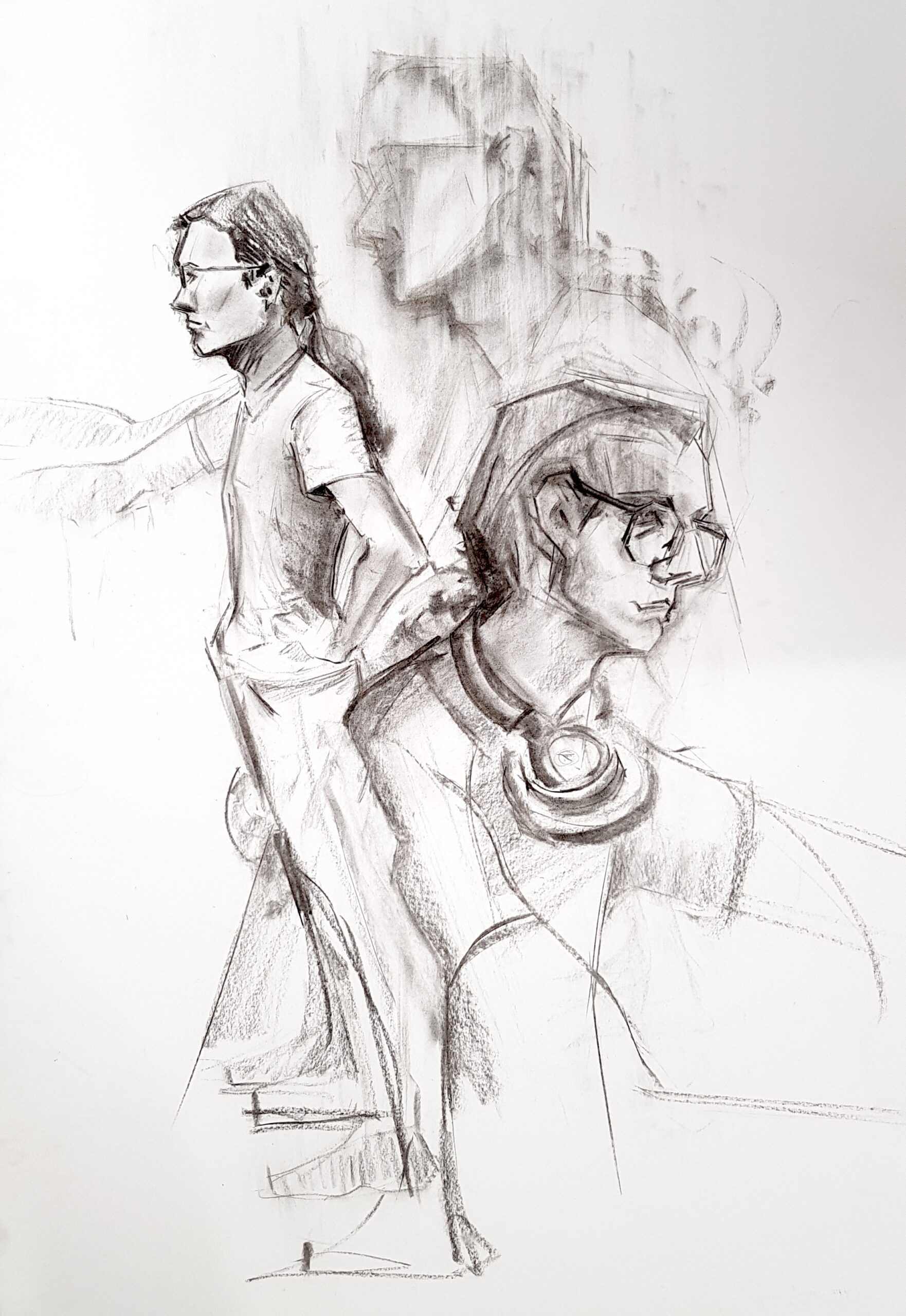 Szkic Postaci - postać w ruchu - nauka rysowania w Pracowni RysunekArchitektura