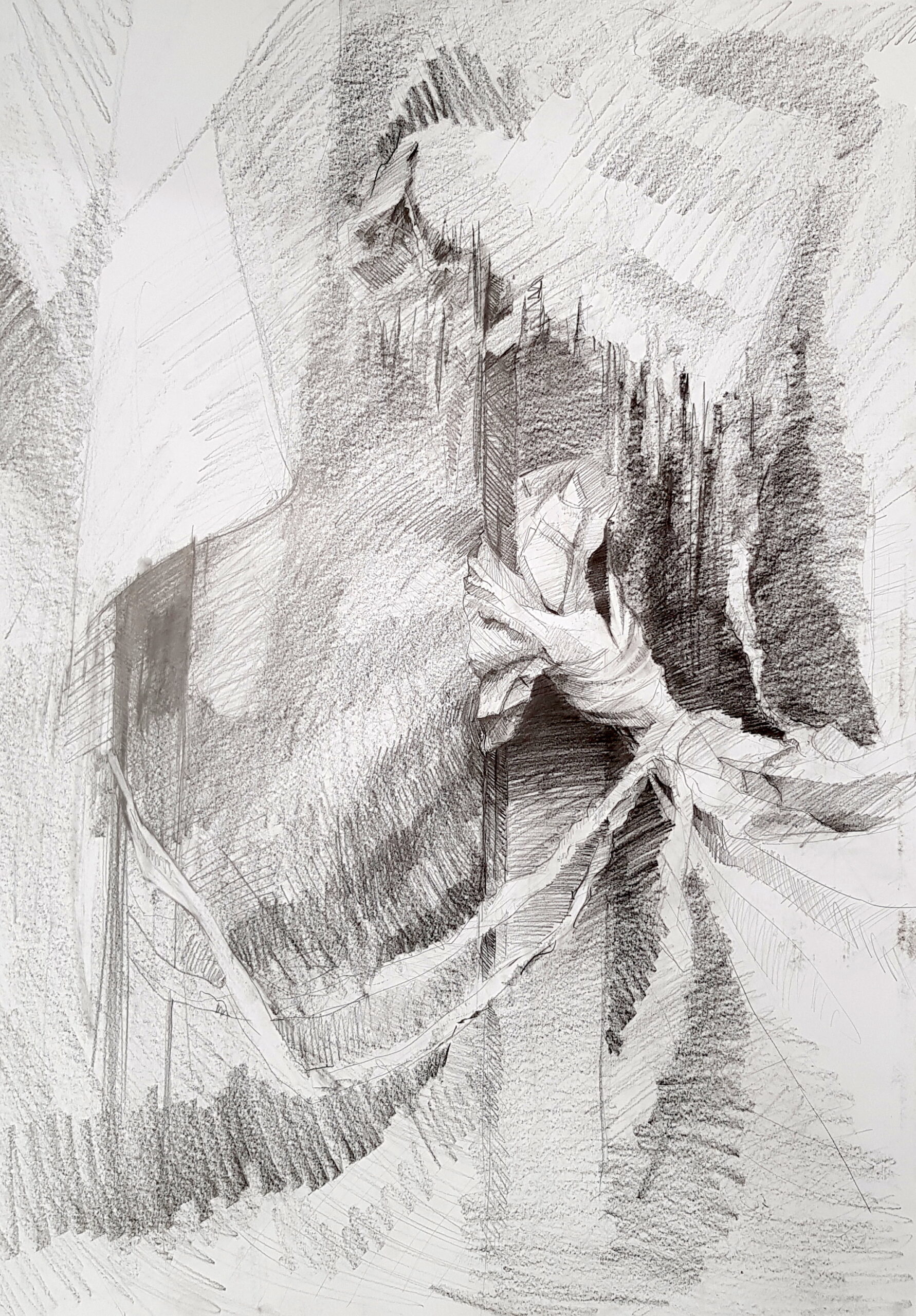 Martwa natura - studium tkaniny - nauka rysowania w RA