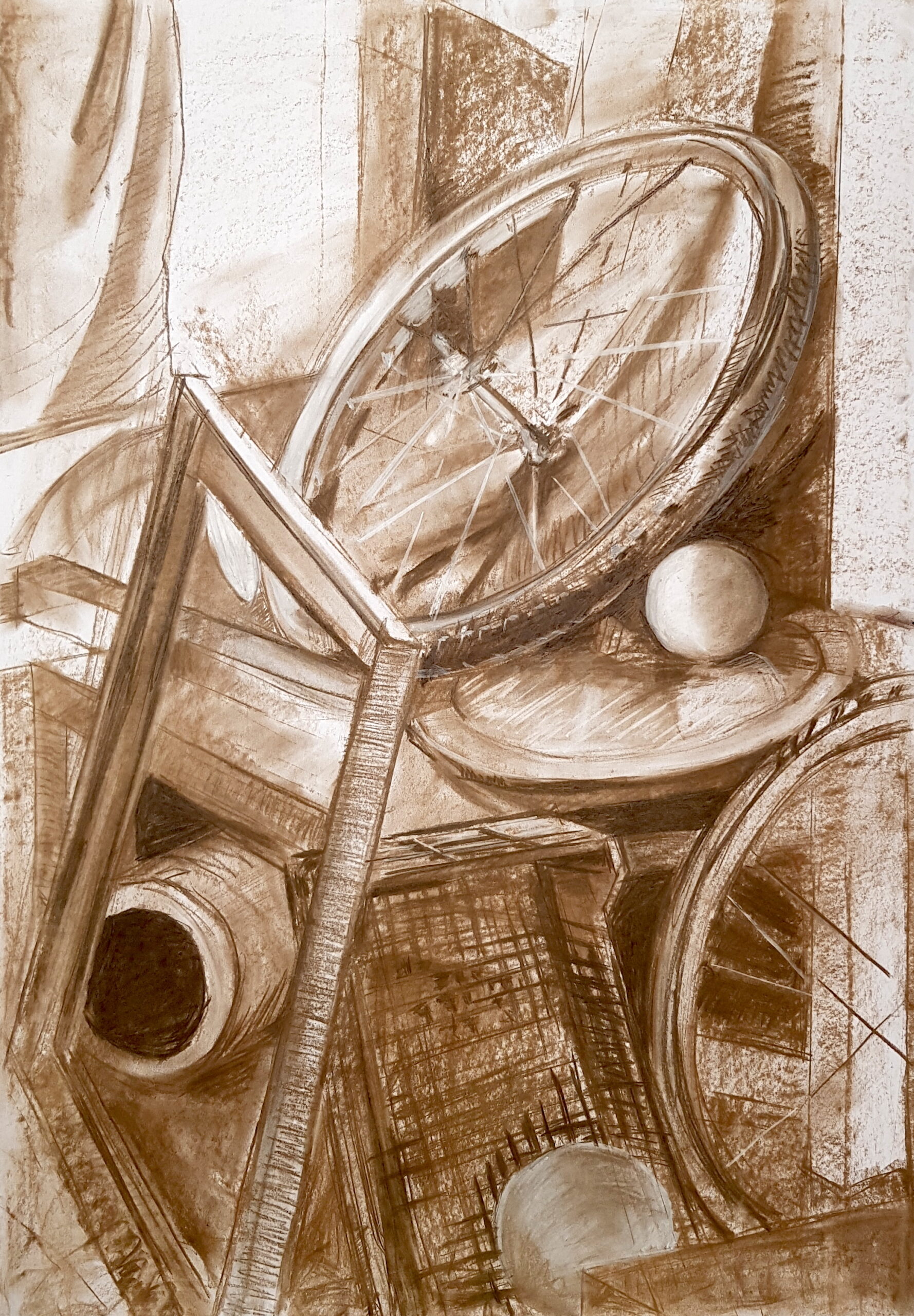 Martwa natura - kredka - nauka rysowania w RA