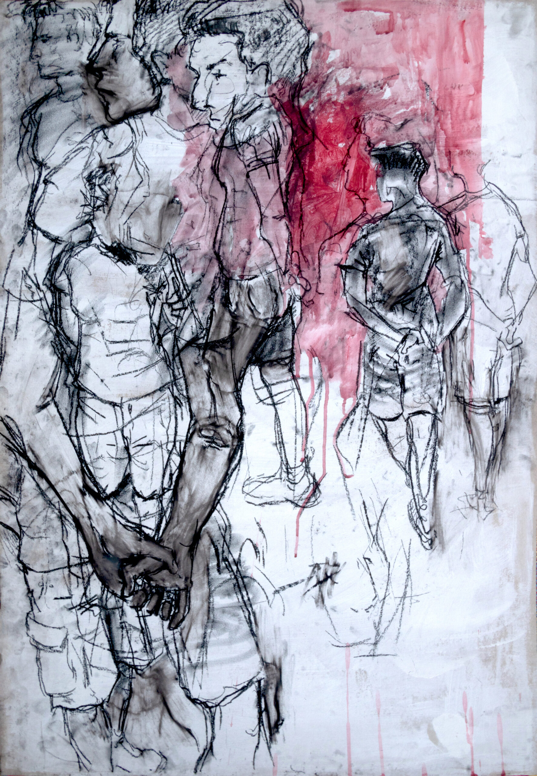 Szkic Postaci - postać w ruchu - praca wykonana w szkole RysunekArchitektura