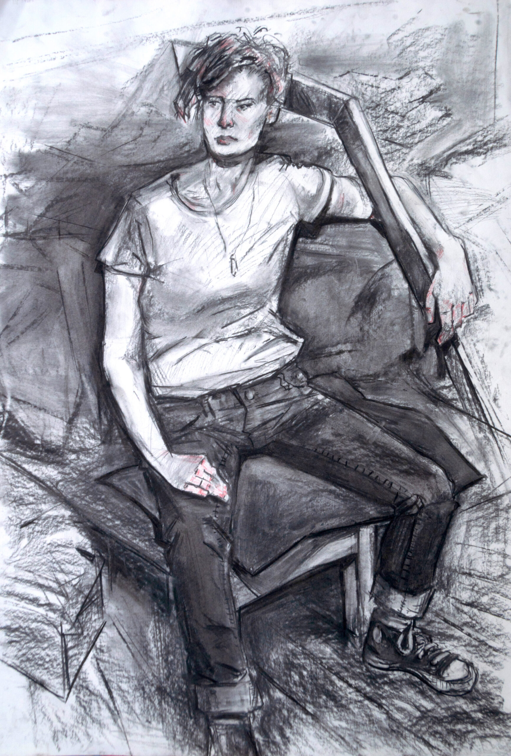 Rysunek Postaci - postać siedząca - RysunekArchitektura