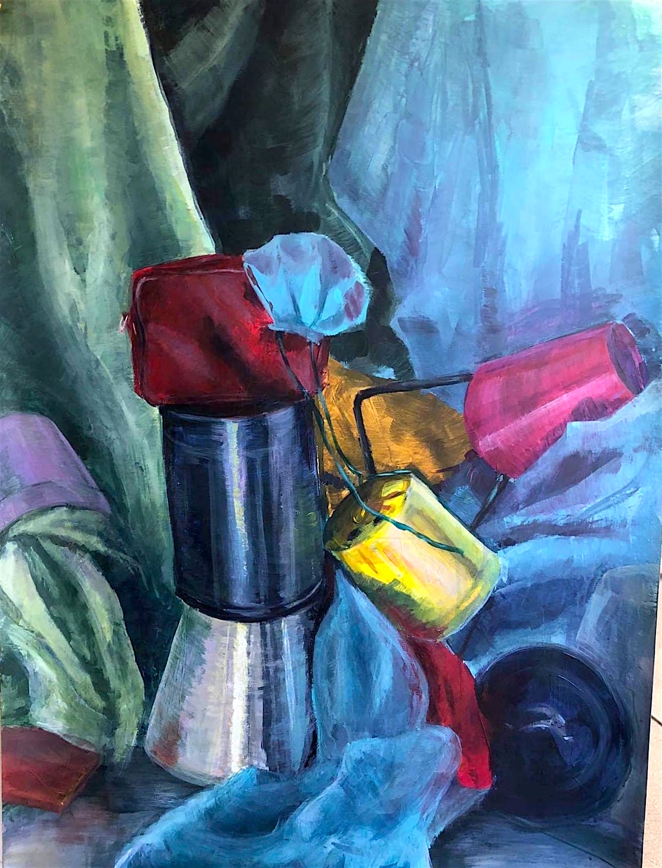 Martwa natura - malarstwo akrylowe - nauka malowania w RysunekArchitektura