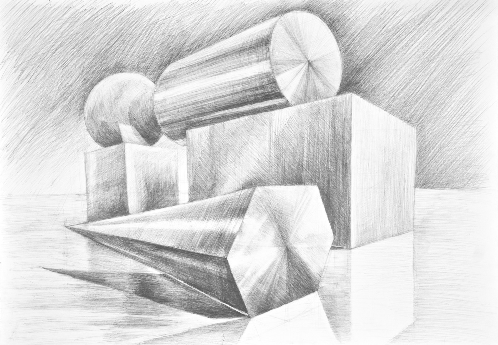 Przykładowa praca z portfolio kandydata - ołówek - nauka rysunku w szkole RysunekArchitektura