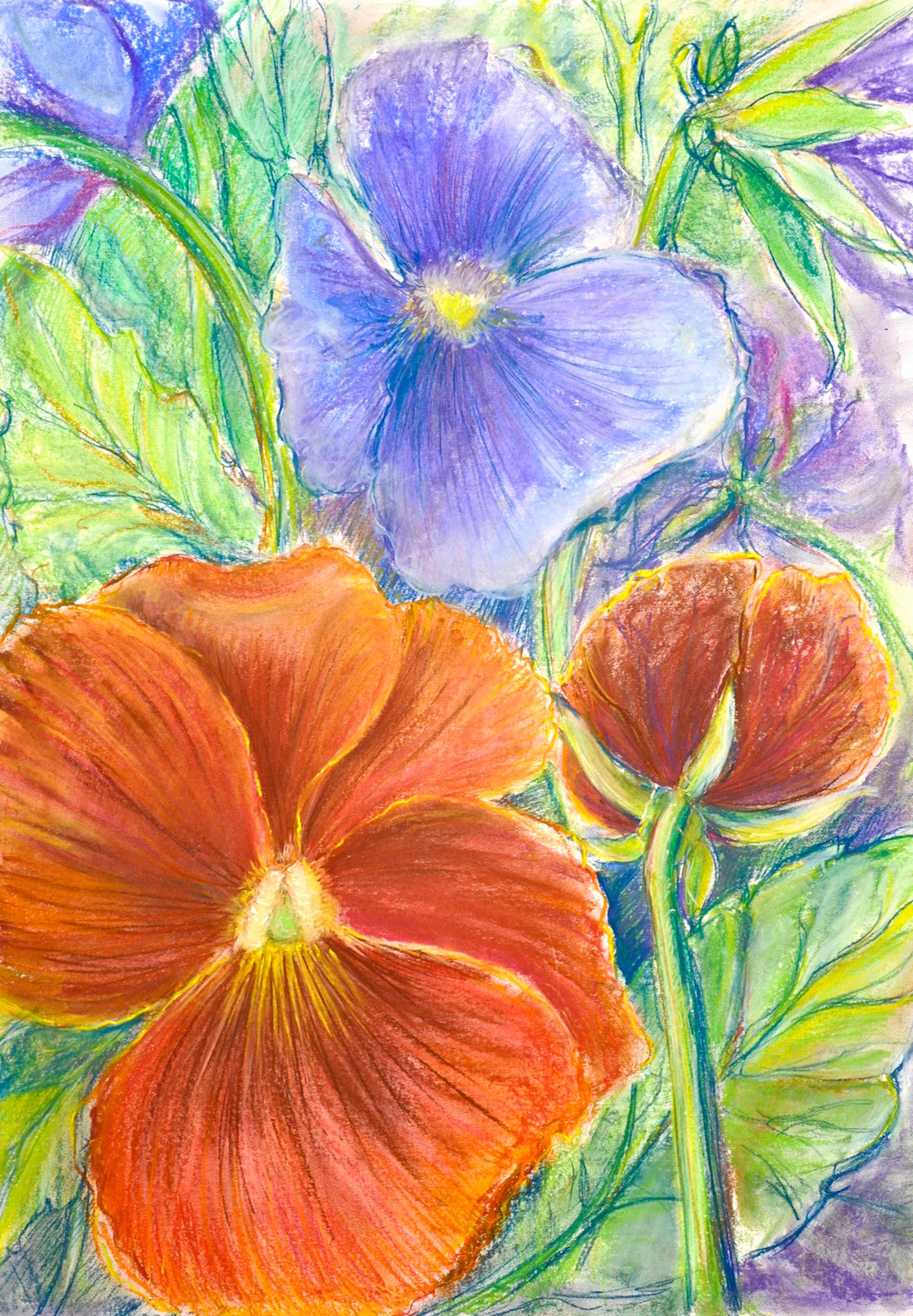 Martwa natura - pastele - zajęcia plastyczne w szkole RysunekArchitektura