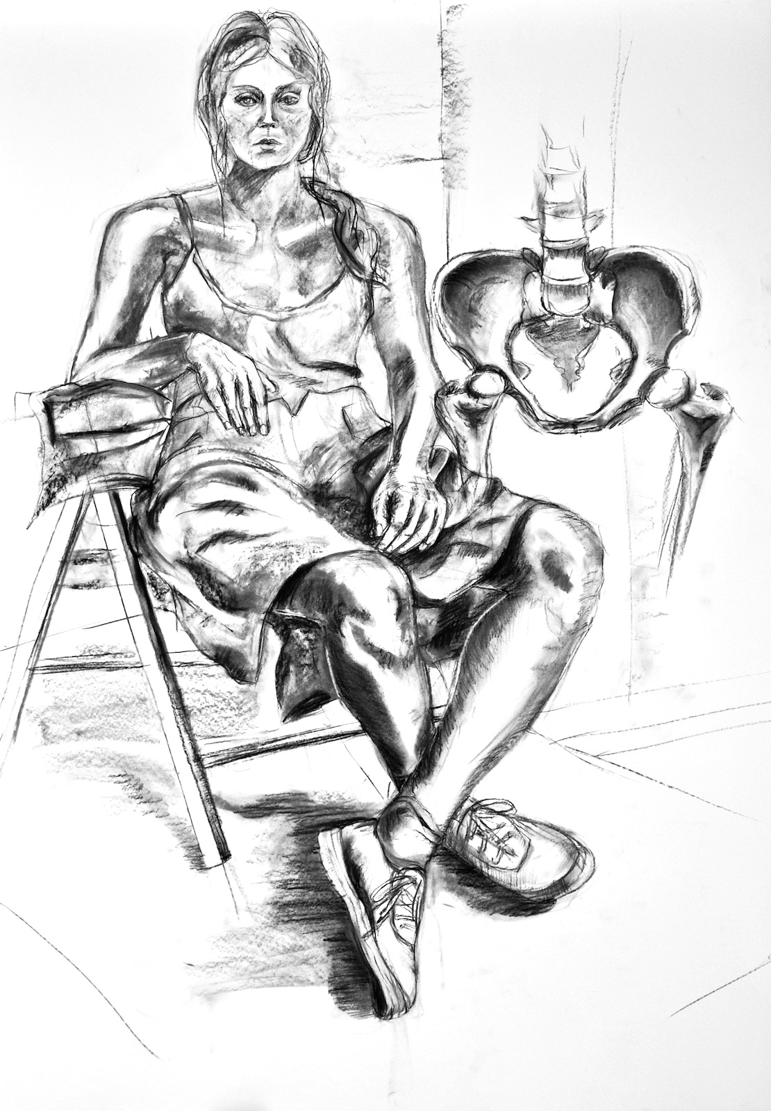 Rysunek Postaci - węgiel - nauka rysowania w RA