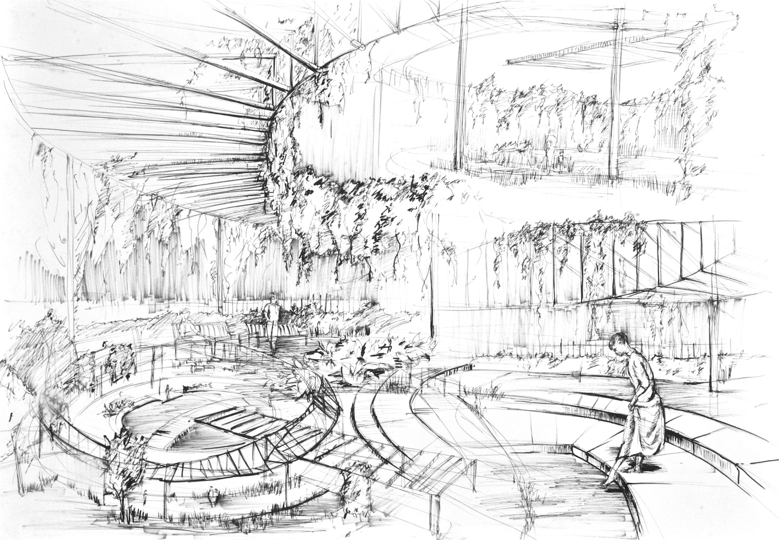 Rysunek architektoniczny - architektura z zielenią - RysunekArchitektura