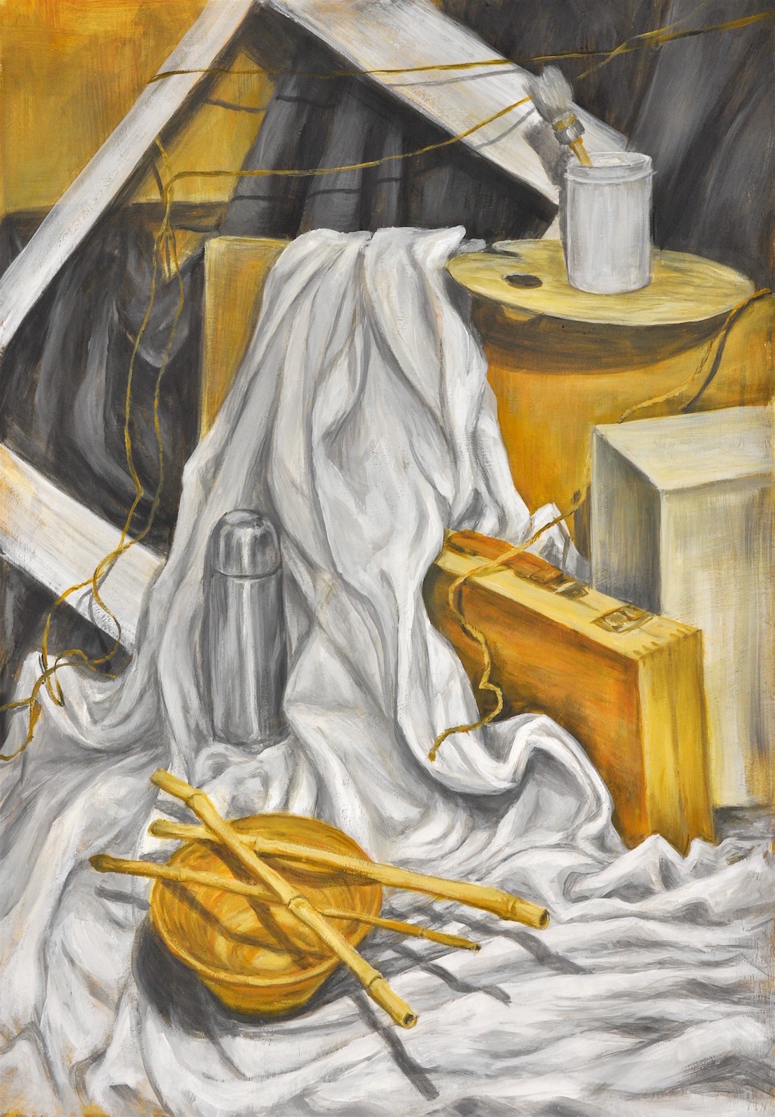 Martwa natura - malarstwo akrylowe - nauka malowania w RysunekArchitektura