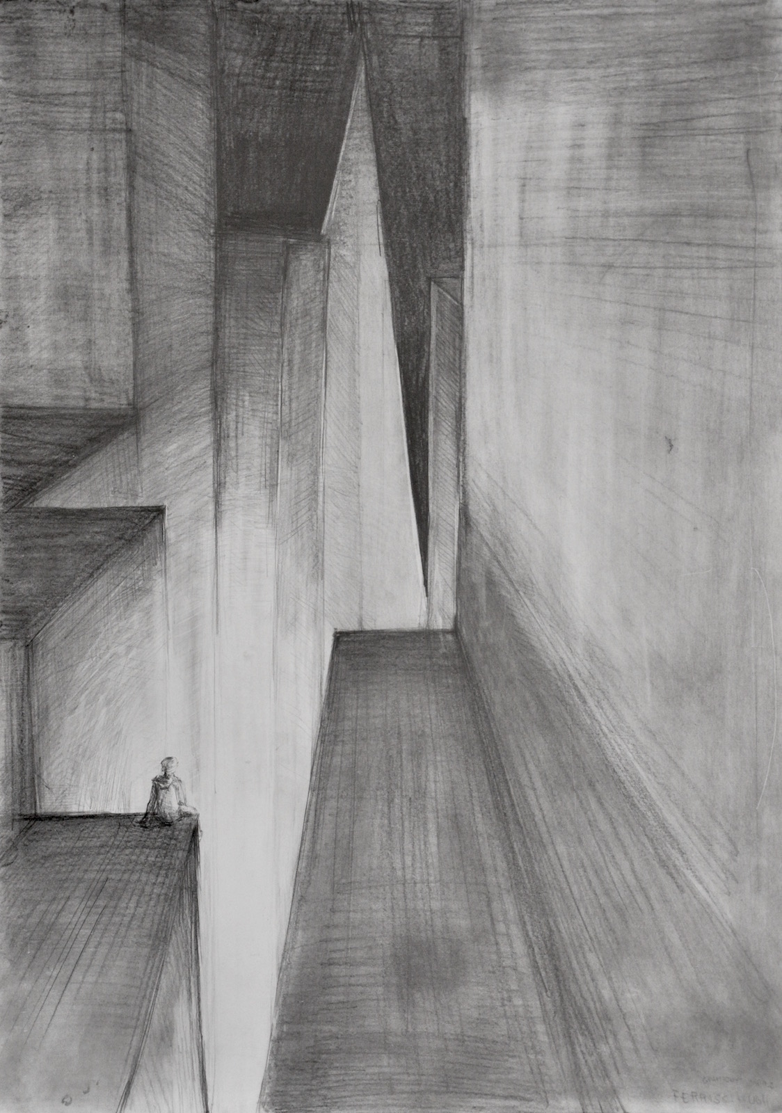 Przykładowa praca z portfolio kandydata - ołówek - praca wykonana przez ucznia szkoły RysunekArchitektura