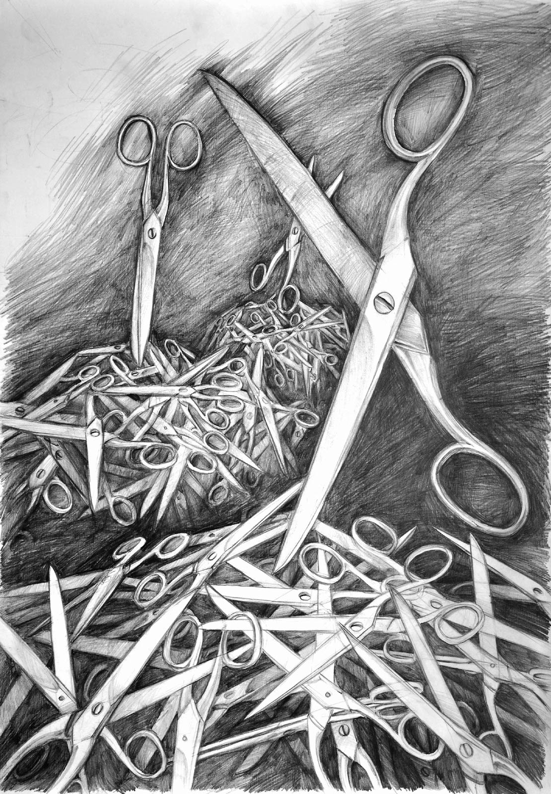 Przykładowa praca z portfolio kandydata - ołówek - nauka rysunku w RA