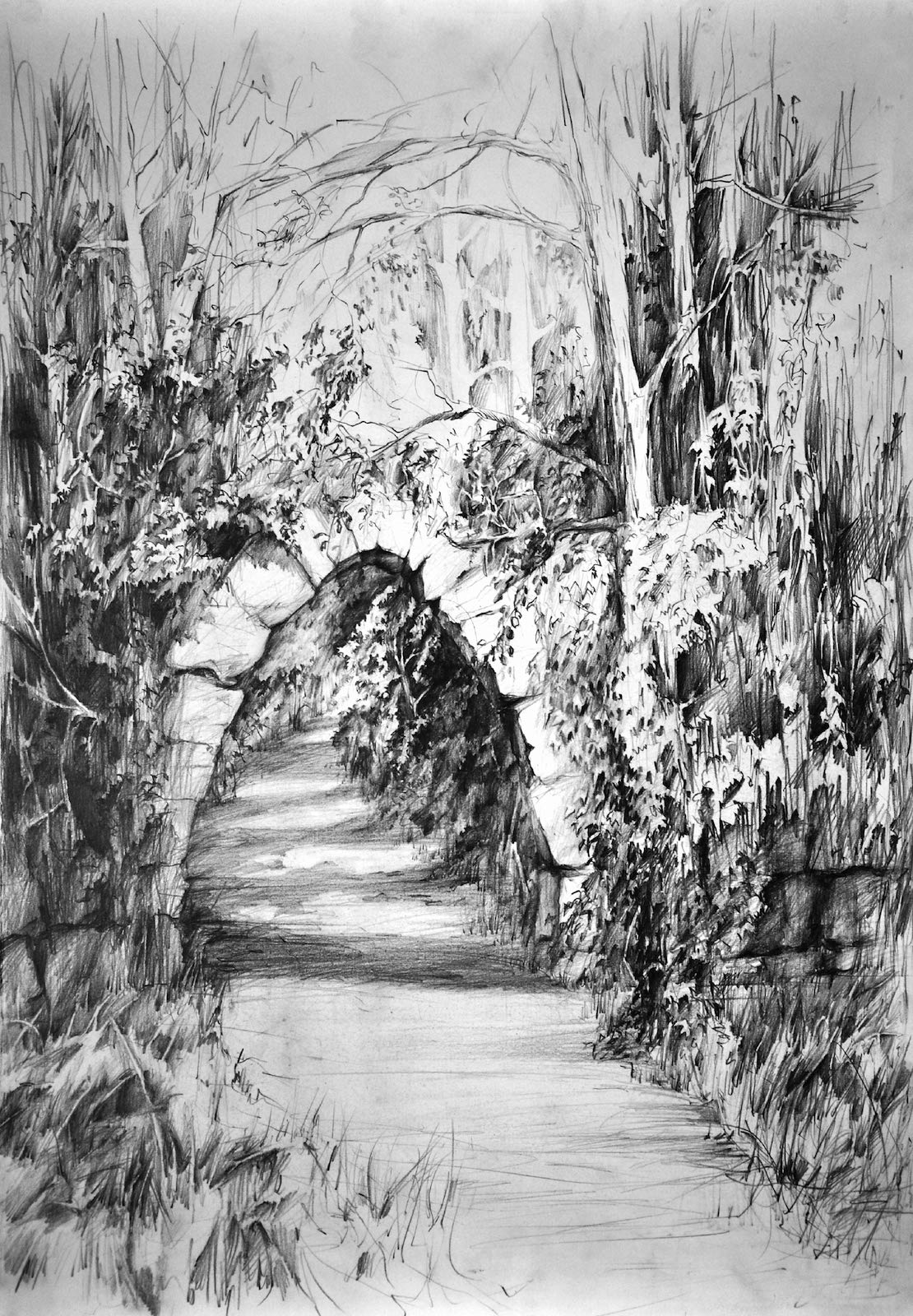 Przykładowa praca z portfolio kandydata - ołówek - praca wykonana przez ucznia kursu przygotowawczego w RysunekArchitektura