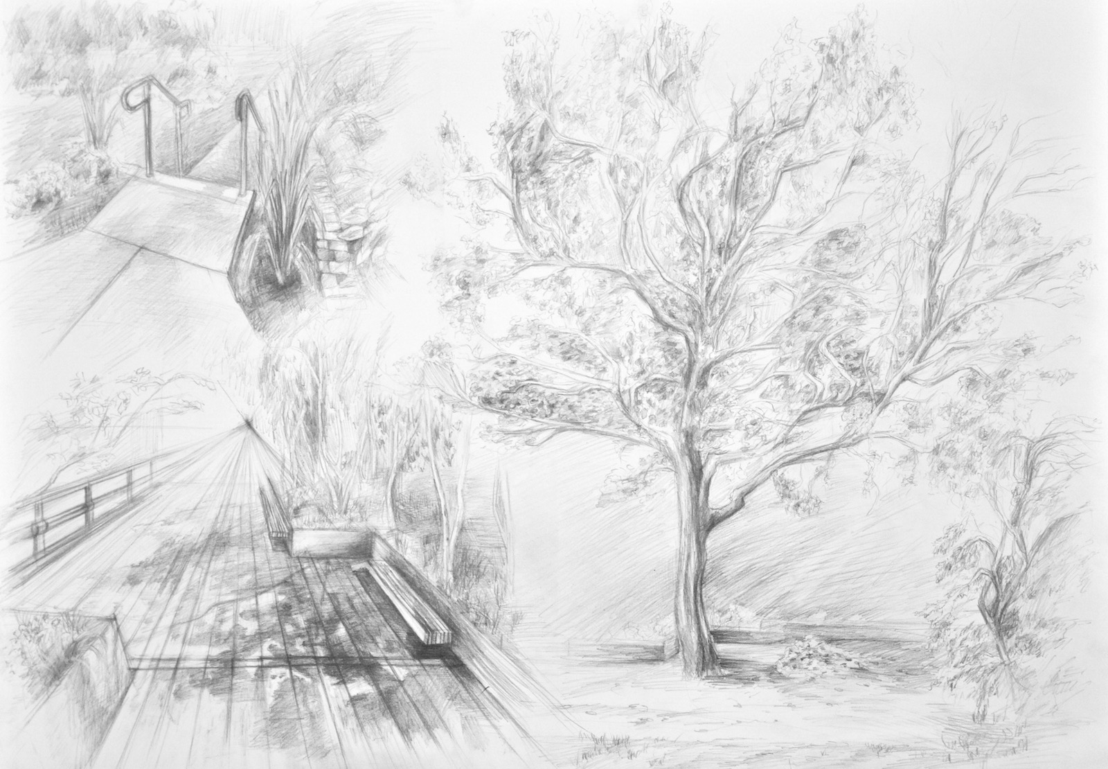 Przykładowa praca z portfolio kandydata - ołówek - kurs rysowania w RysunekArchitektura