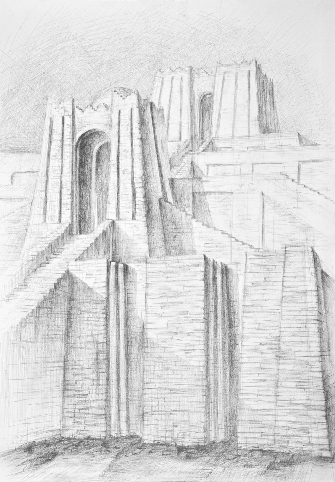 Przykładowa praca z portfolio kandydata - ołówek - RysunekArchitektura