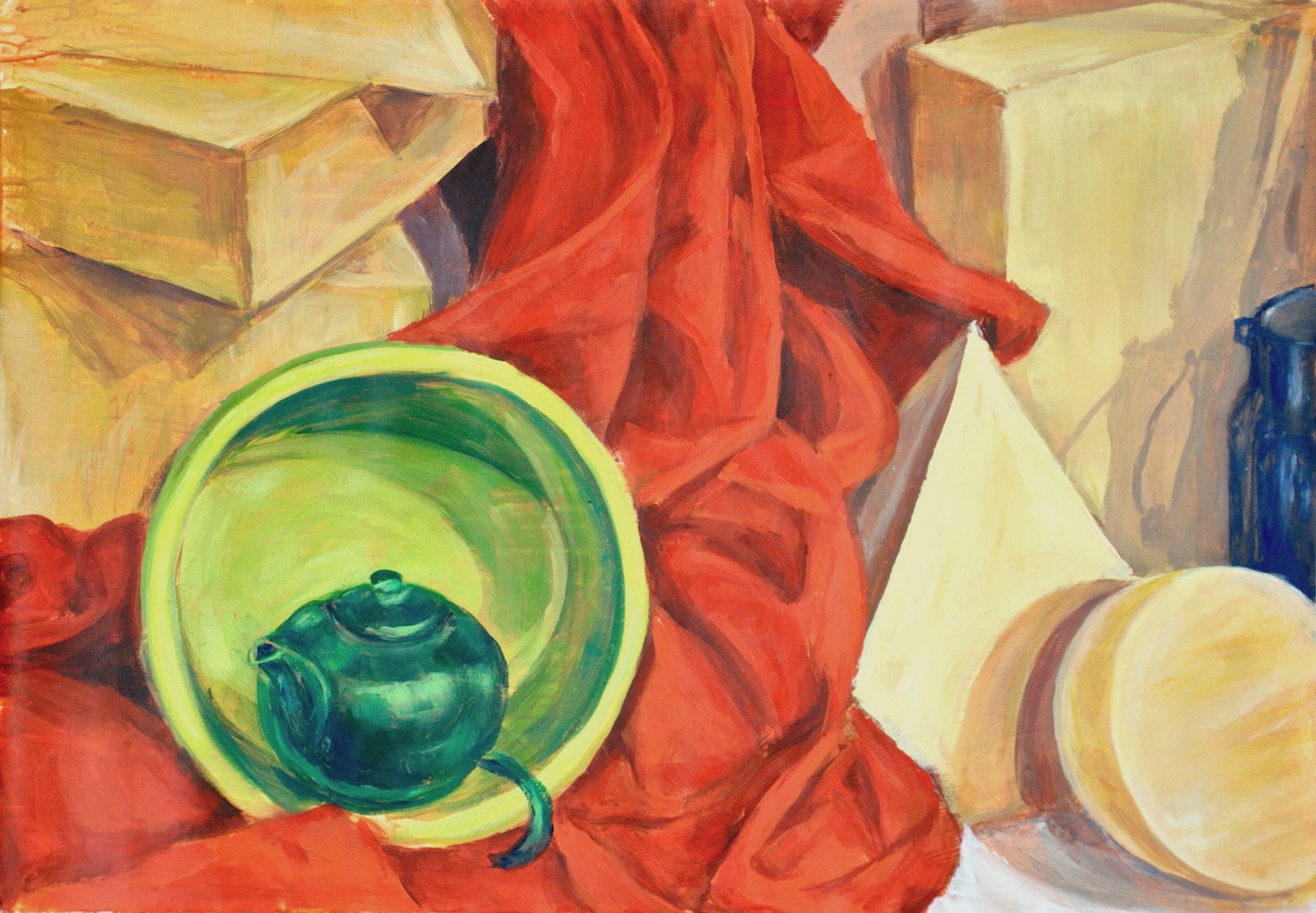 Martwa natura - malarstwo akrylowe - nauka malowania w RA