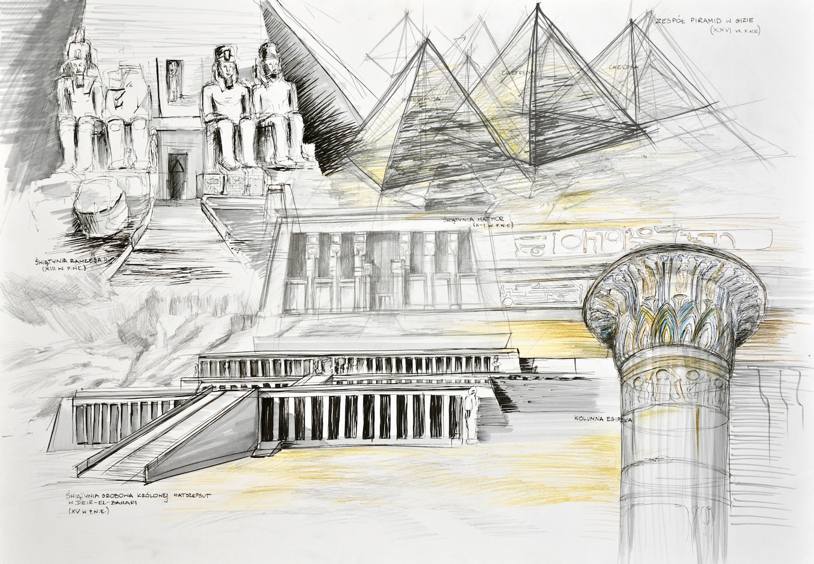 Przykładowa praca z portfolio kandydata - ołówek - RysunekArchitektura