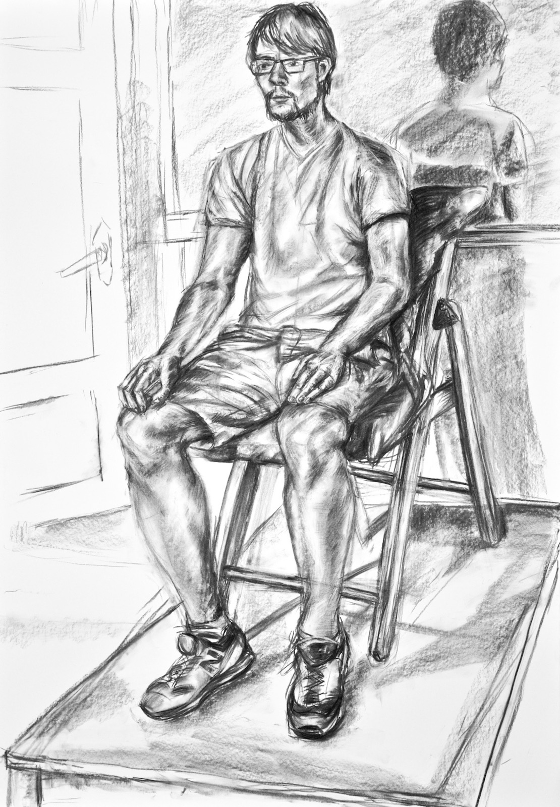 Rysunek Postaci - postać siedząca - nauka rysowania w RA