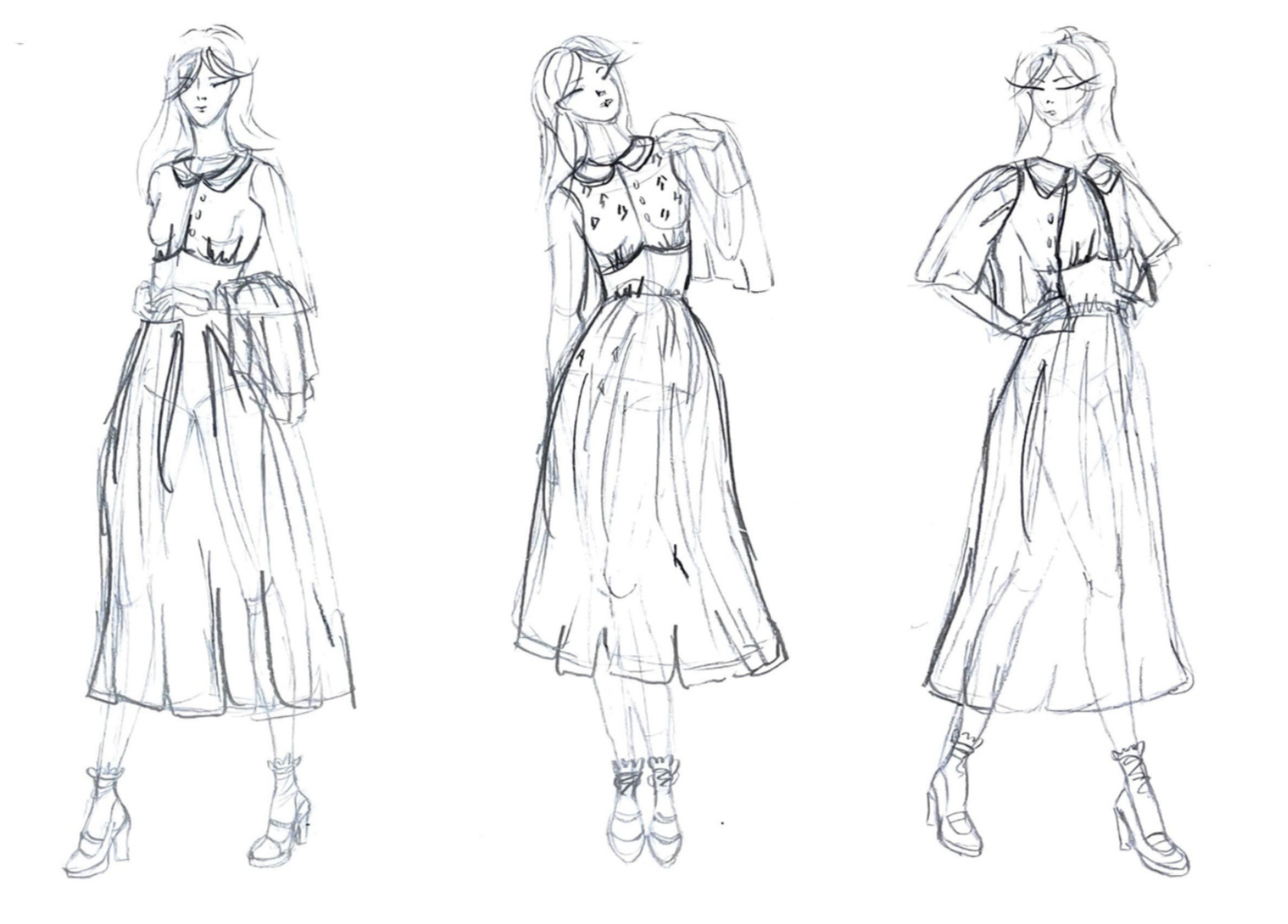 Przykładowa praca z portfolio kandydata - szkic - RysunekArchitektura