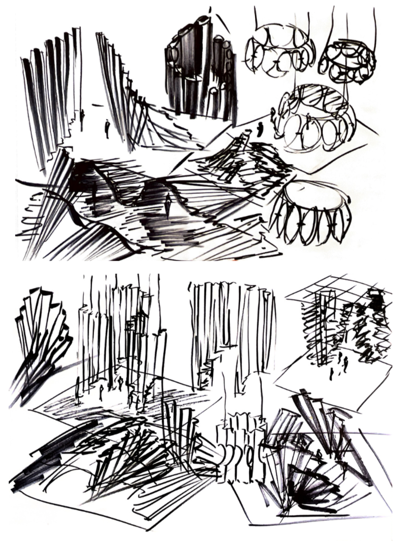 Przykładowa praca z portfolio kandydata - szkic - RysunekArchitektura